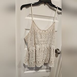 Maurices Cream Lace Sleeveless Top